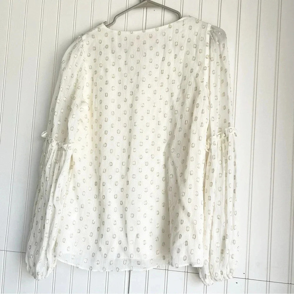 Lilly Pulitzer Size 4 Cleme Metallic-Dot Blouse - Picture 10 of 12